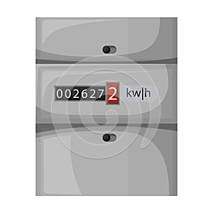 Electric meter vector icon.Cartoon vector icon isolated on white background electric meter .
