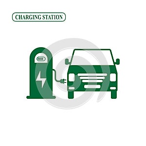 Electric minibus charging station