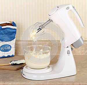 Electric Mixer Making Icing