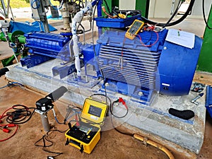 Electric motor insulation resistance testing photo
