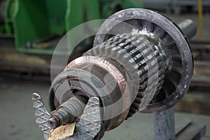 The electric motor rotor of stock.