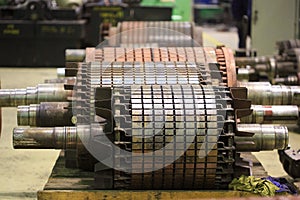 The electric motor rotor of stock.