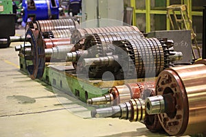 The electric motor rotor of stock.