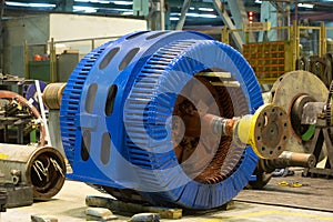 Electric motor rotor of stock.