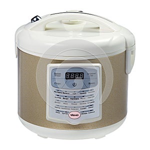 Electric multi cooker isolated on white