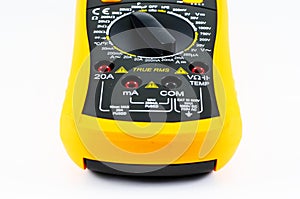 Electric multimeter isolated on white.