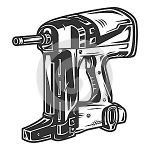 Electric nailer monochrome template