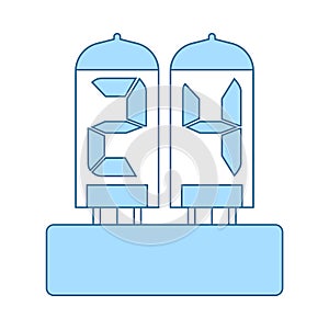 Electric Numeral Lamp Icon