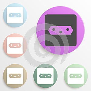 electric outlet badge color set. Simple glyph, flat vector of web icons for ui and ux, website or mobile application