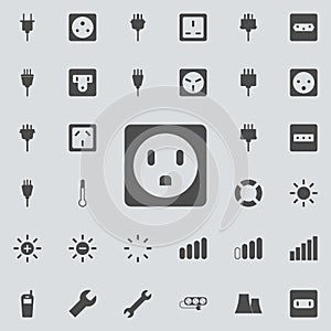 electric outlet icon. Detailed set of Minimalistic icons. Premium quality graphic design sign. One of the collection icons for w