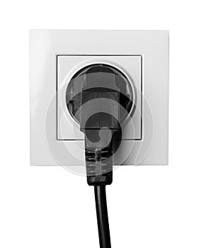 Electric outlet isolated on white background