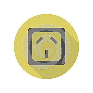 electric outlet long shadow icon. Simple glyph, flat vector of web icons for ui and ux, website or mobile application