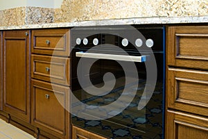 Electric oven in the kitchen