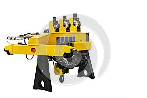 Electric over head crane hoist with trolley frame drive wheel unit for lifting and transfer object and reduce work load on stand