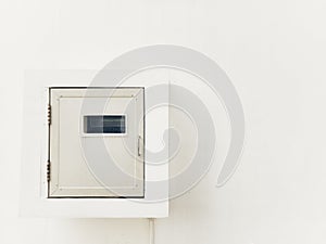 Electric Panel Box on White Wall