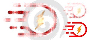 Electric Participle Halftone Dotted Icon
