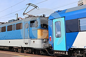 Electric passanger train at the station