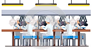 Electric pcb factory assembly line with irons