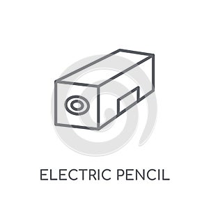 electric pencil sharpener linear icon. Modern outline electric p