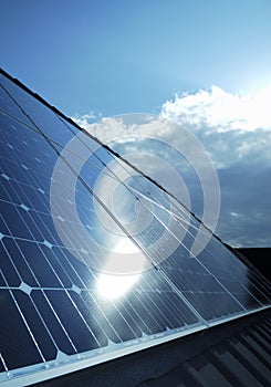 Elektrický fotovoltaický sluneční panely buňky 
