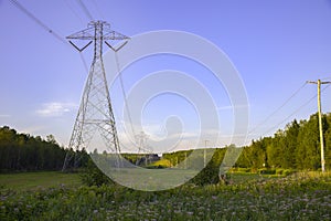 Electric pillars electricity power line high voltage distribution pylon
