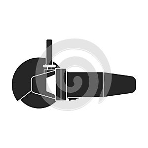 Electric planer vector icon.Black vector icon isolated on white background electric planer .