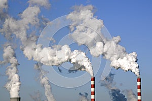 Electric plant chimneys