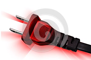 Electric Plug Glowing Red