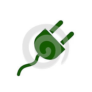 Electric plug icon with cord â€“ for stock
