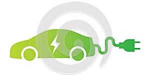 Electric plug icon. Electrical plug with lighting symbol. Green energy logo or icon vector design template with electric plugs