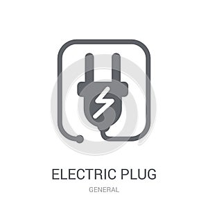 electric plug icon. Trendy electric plug logo concept on white b