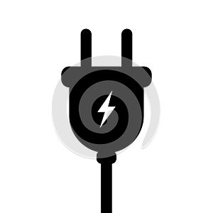 Electric plug icon. Vector illustration