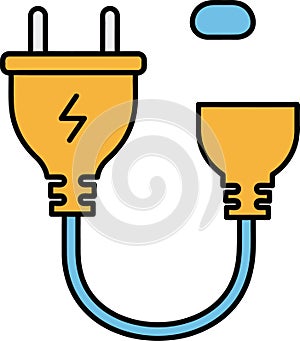 Electric Plug Icon, Vector Illustration