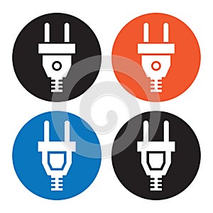 Electric plug icons