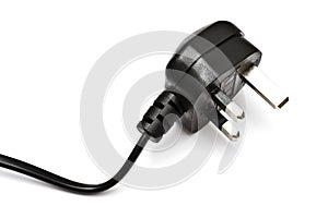 Electric plug isolated on the white
