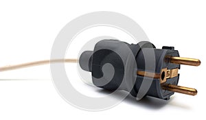 Electric plug isolated on white