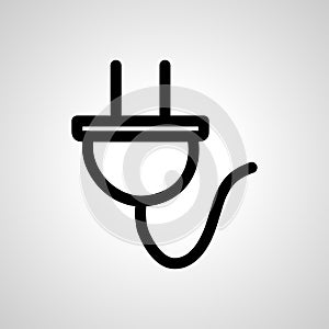electric plug line icon. asd linear outline icon