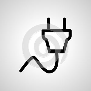 electric plug line icon. asd linear outline icon