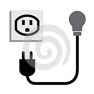 Electric plug outlet making a shocking face