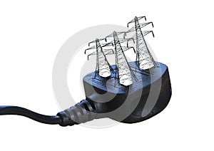 Electric plug with pylons