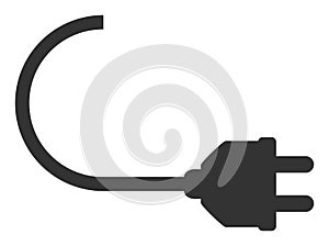 Electric Plug - Raster Icon Illustration