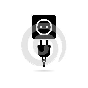 Electric plug sign icon, Power energy symbol