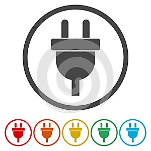 Electric plug sign icon. Power energy symbol