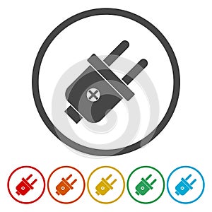 Electric plug sign icon. Power energy symbol