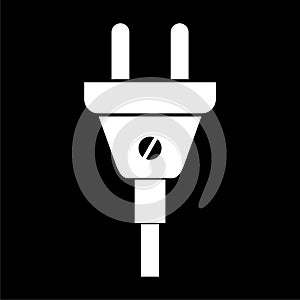 Electric plug sign icon, Power energy symbol on dark background