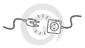 Electric Plug and Socket unplug disconnection, loss of connect