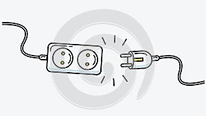 Electric Plug and Socket unplug disconnection, loss of connect