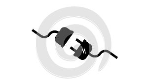 Electric Plug and Socket unplugged - flat line