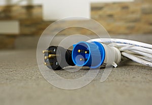Electric plug with wires for connecting the generator. Special electrical plugs for the output of the received electricity.