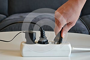 Electric plugs with Multi-socket power strip